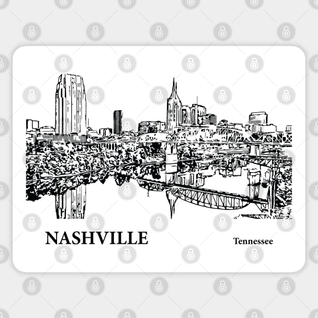 Nashville Tennessee Sticker by Lakeric